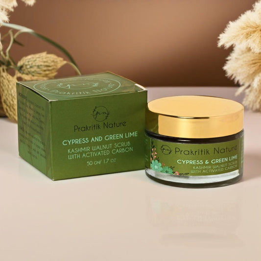 Cypress And green Lime Kashmir Walnut Scrub