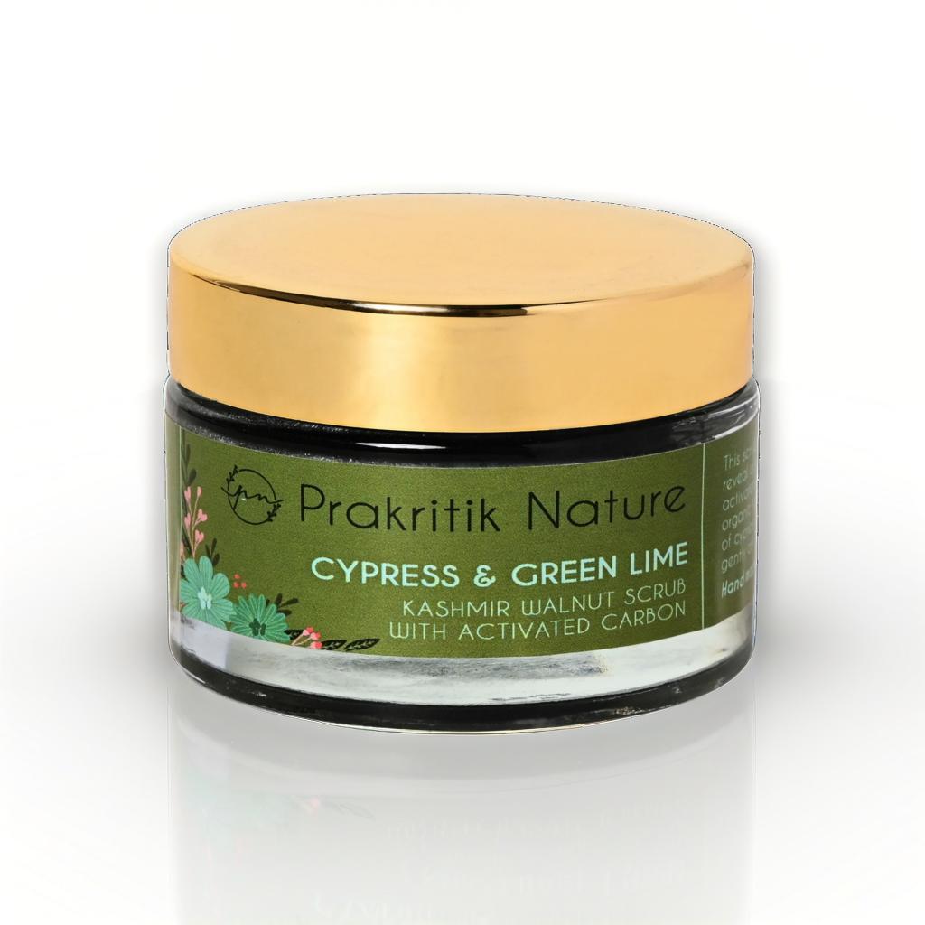 Cypress And green Lime Kashmir Walnut Scrub